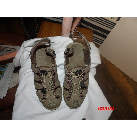 Eddie Bauer Women's Leather Sandals‎ - Blakely - Size 6  - Brown - - Picture 4 of 5